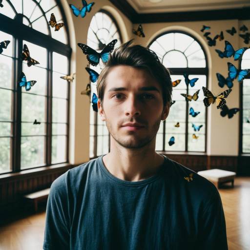 A Tired Man Amongst Butterflies