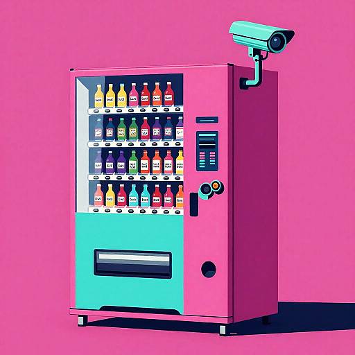 Pop-Art Fuchsia Teal Vending Machine