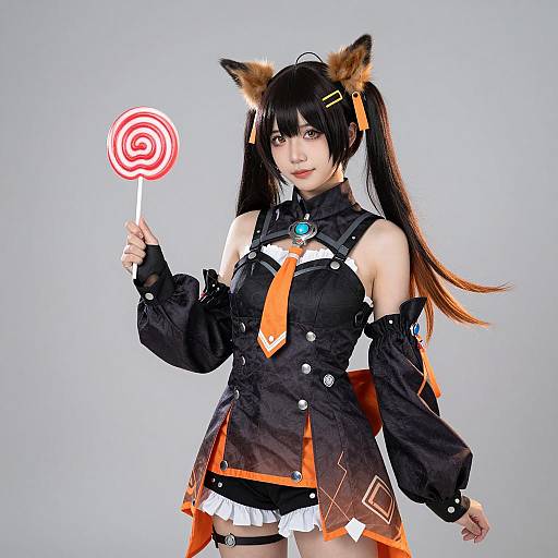 Confident Cosplay of a Gummy Character