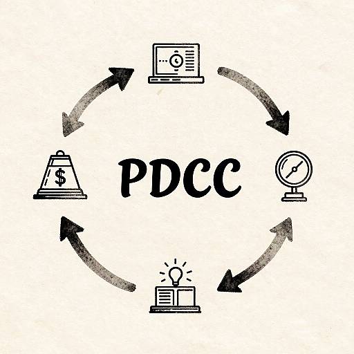 Stylized PDCA Cycle Infographic