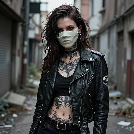 Delinquent Female Hero in Alley