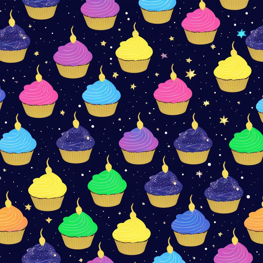 Intergalactic Cupcakes in Retro Style