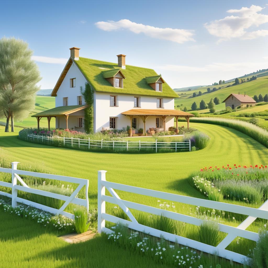 Charming Farmhouse in a Sunny Meadow