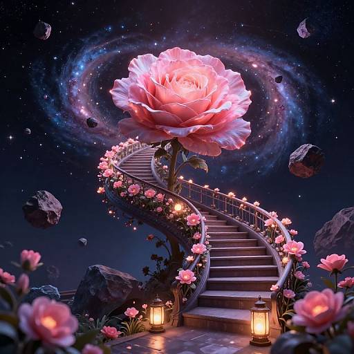 Cosmic Spiral Staircase to Galaxy