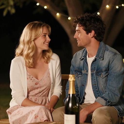 Romantic Nighttime Outdoor Couple Photography