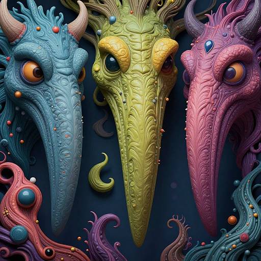 Exaggerated Monster Noses Design