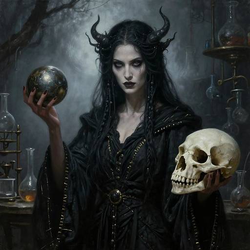 Dark Oriental Necromancer Portrait