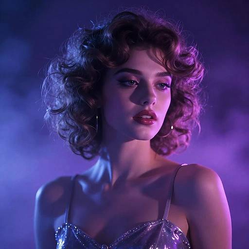 Retro-futuristic Dreamy Film Noir Portrait