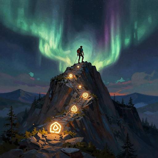 Mountain Climber Symbolizing Potential