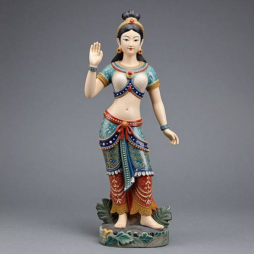 Colorful Protective Woman Statue
