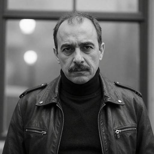 Noir Portrait of Man by Window