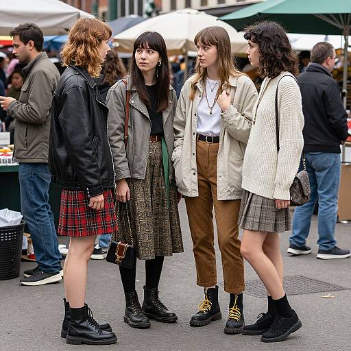 Candid Street Style Fashion Interaction