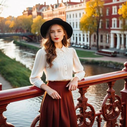 Vintage Fashion Woman by Historic River