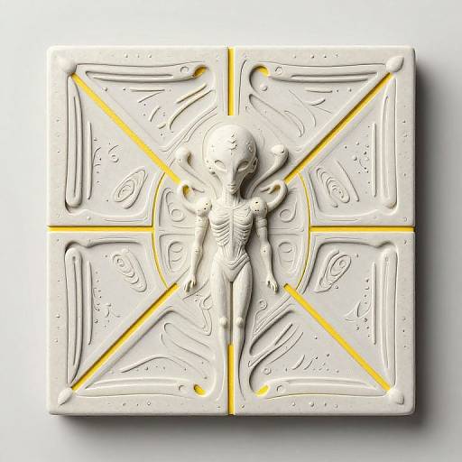 Minimalistic Alien God Figure Design