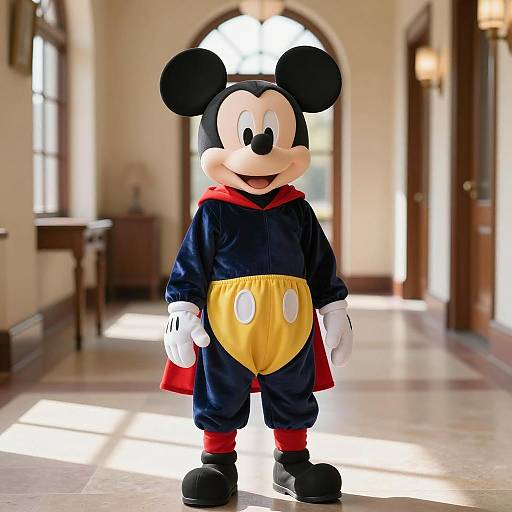 Toddler in Mickey Mouse Costume in Grand Hallway