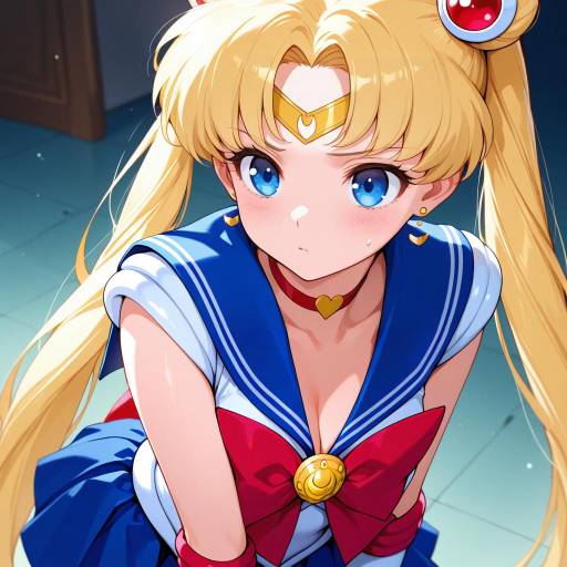 Fierce Sailor Moon-Inspired Character Portrait