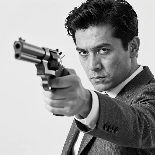 Dramatic Black and White Portrait