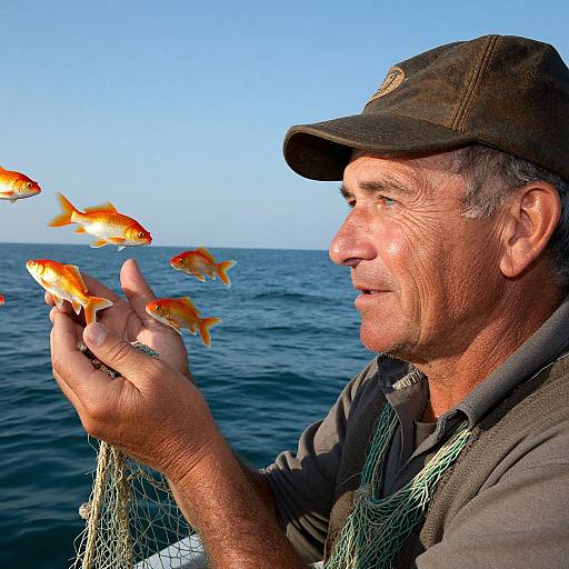 Bug's-Eye View of Fisherman's Portrait