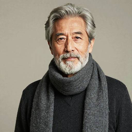 Distinguished Winter Portrait of Mature Gentleman