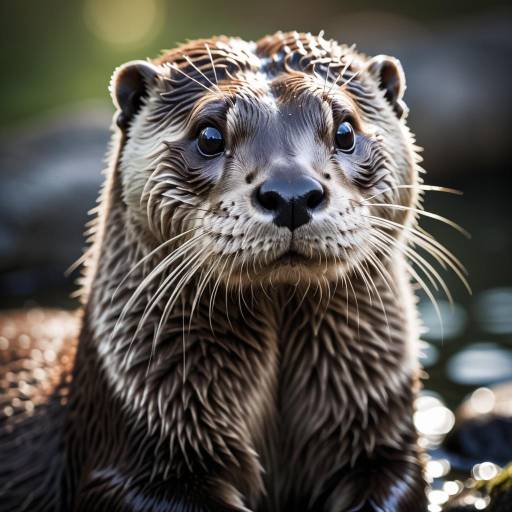 Close-up of River Otter Face