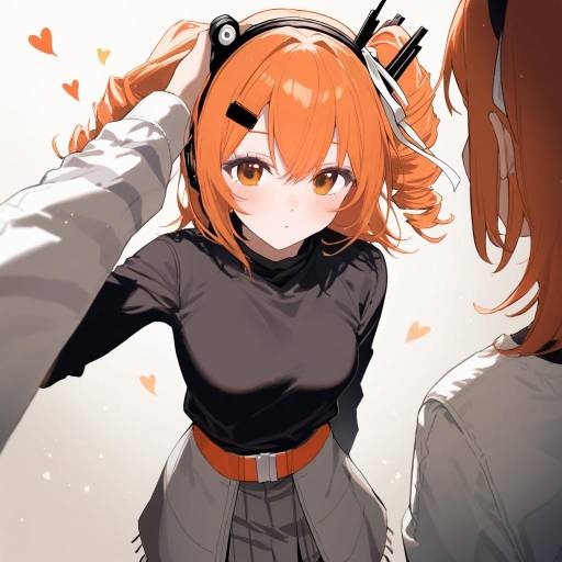 Affectionate Cowgirl with Orange Hair