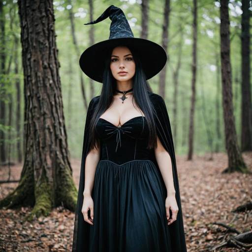 Enchanting Witch Goddess in a Forest
