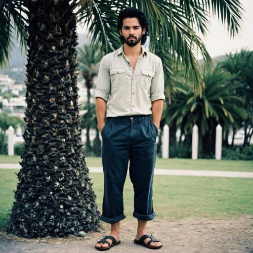 Male Fashion: Capri Trousers Outdoor Look