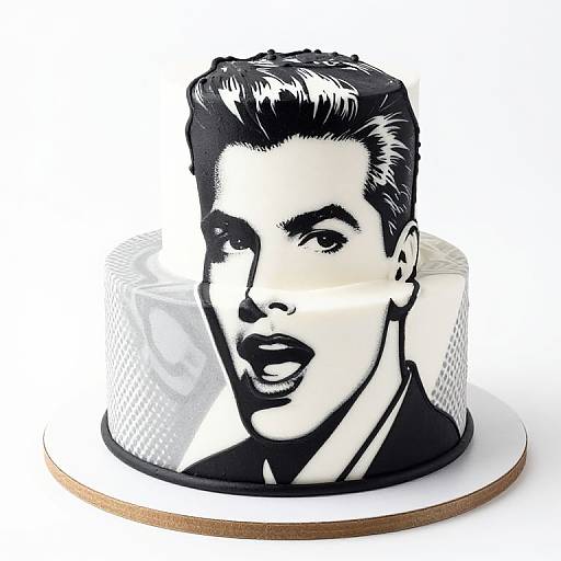 Monochrome Lichtenstein Style Cake