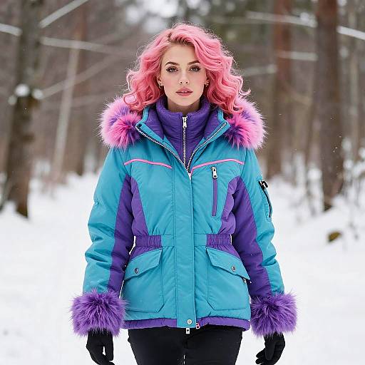 Vibrant Winter Fashion Portrait
