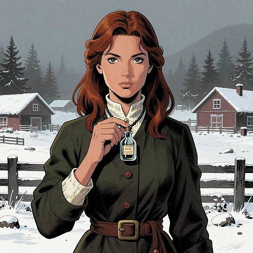 Female Traveling Apothecary with Glass Vial Necklace