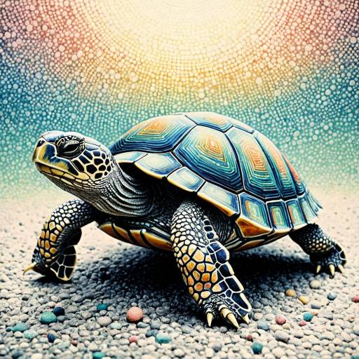 Whimsical Pastel Turtle Illustration
