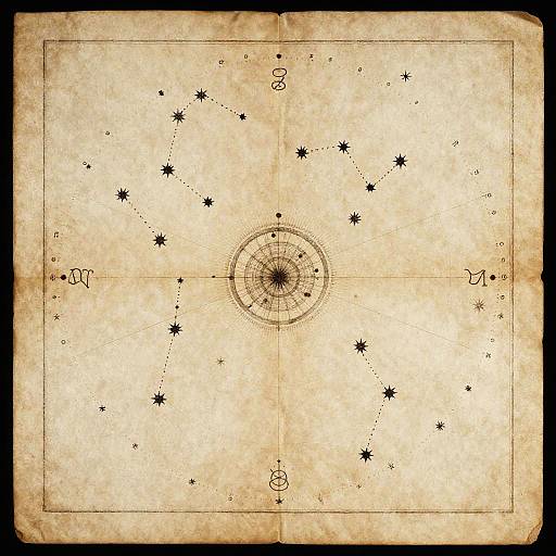 Orion Constellation Ancient Celestial Map