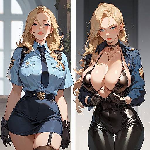 Before and After Policewoman Transformation