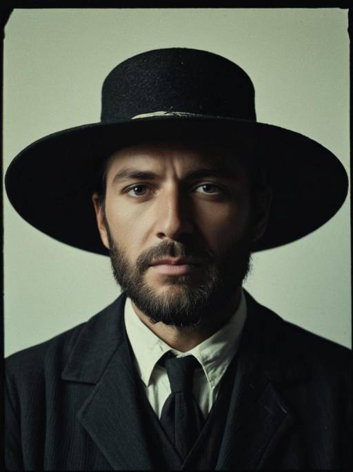 Portrait of Man in Amish Costume