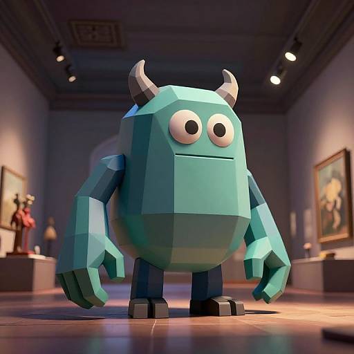 Low Poly Monster in Gallery