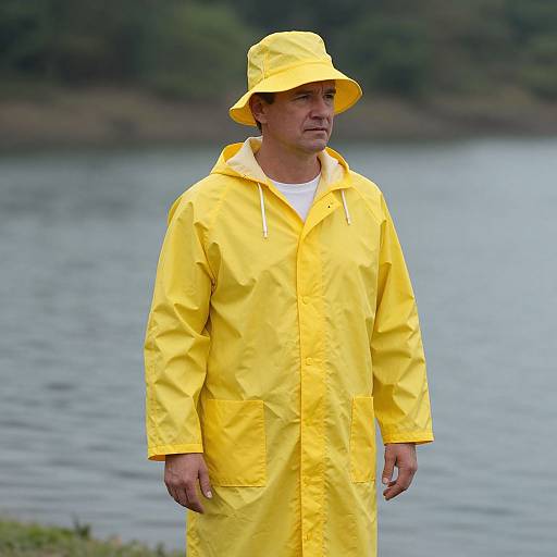 Man in Yellow Fisherman Costume