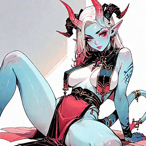 Anime Girl with Unique Features