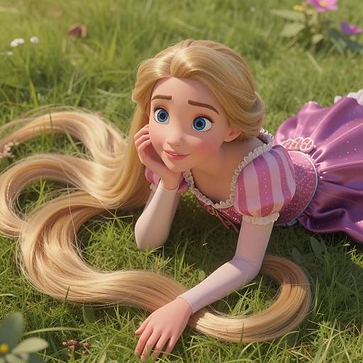 Cinematic Macro Shot of Rapunzel