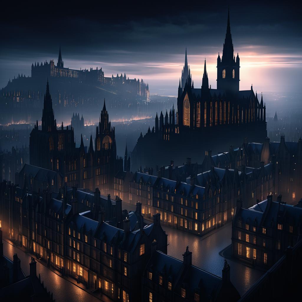 Neo-Gothic Edinburgh: A Mystical Cityscape