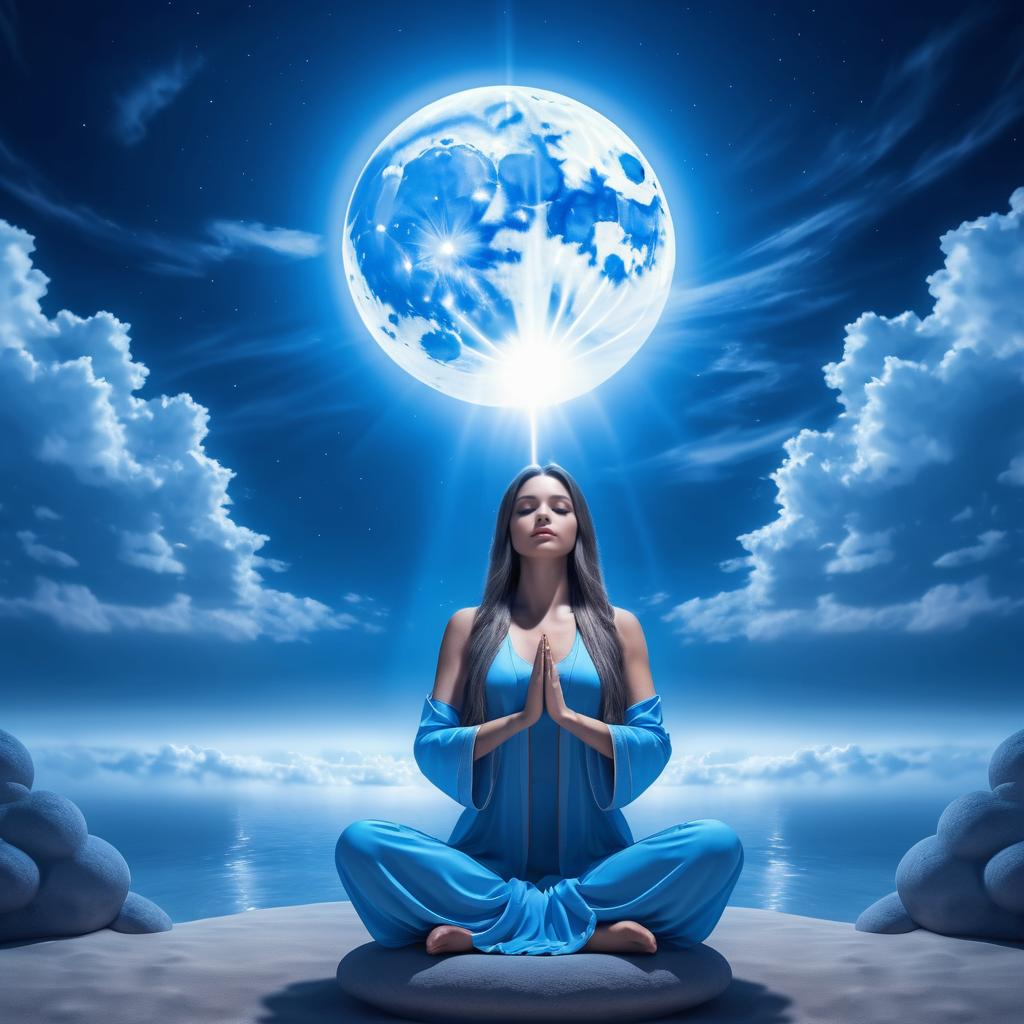 Serene Meditation Under a Mystical Moon