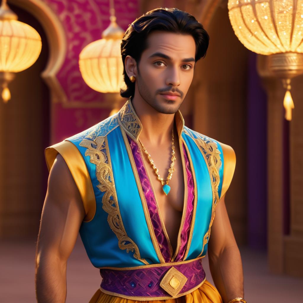 Cinematic Aladdin Fashion Scene