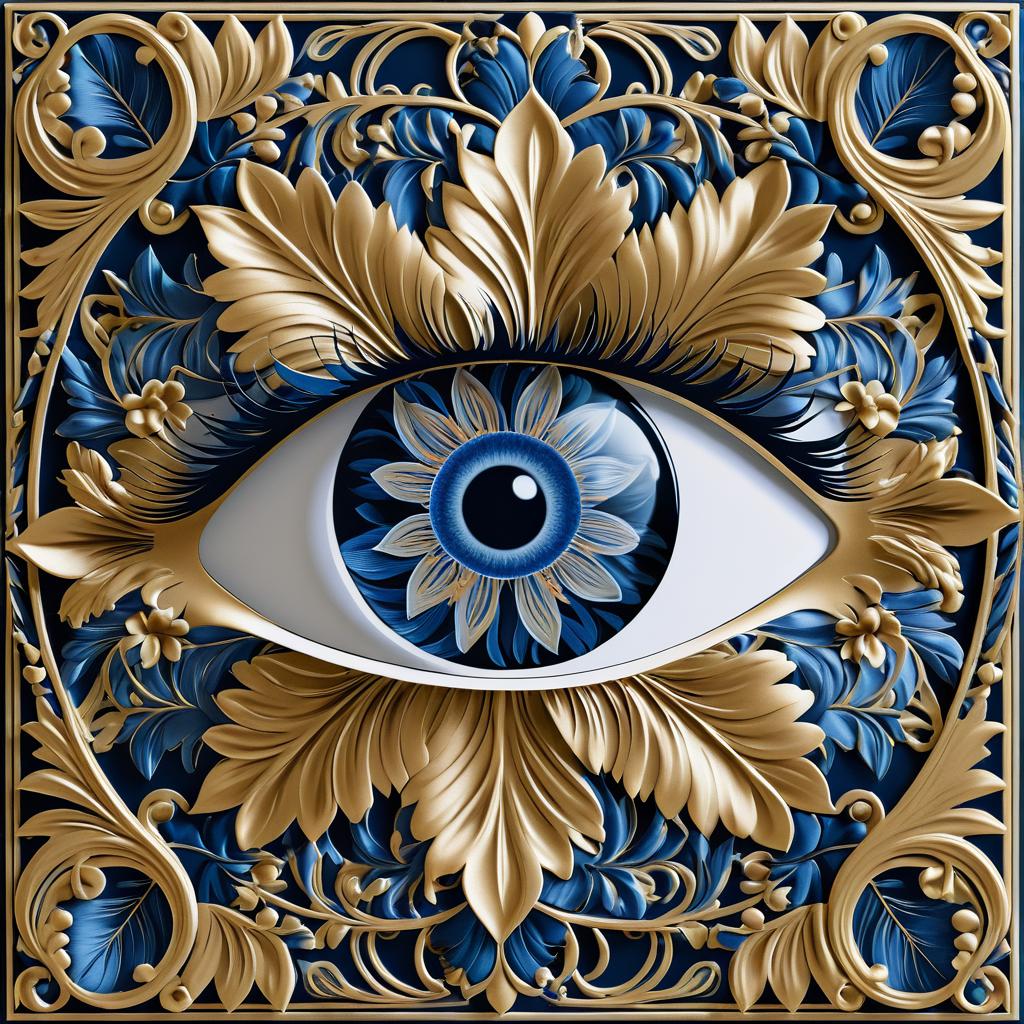 Floral Eye in Romantic Baroque Style