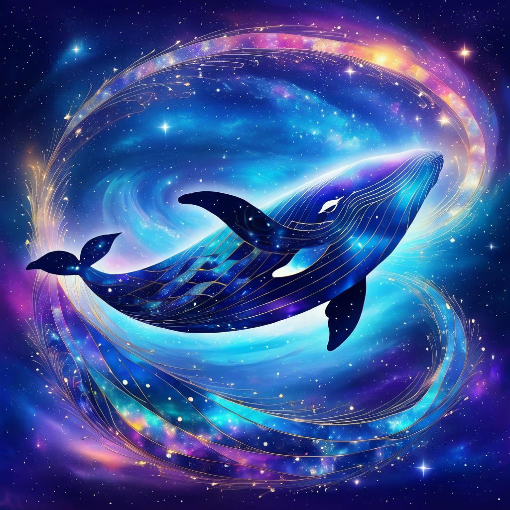 Celestial Whale in Cosmic Splendor