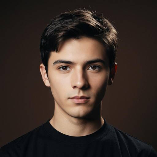 Serious young man portrait