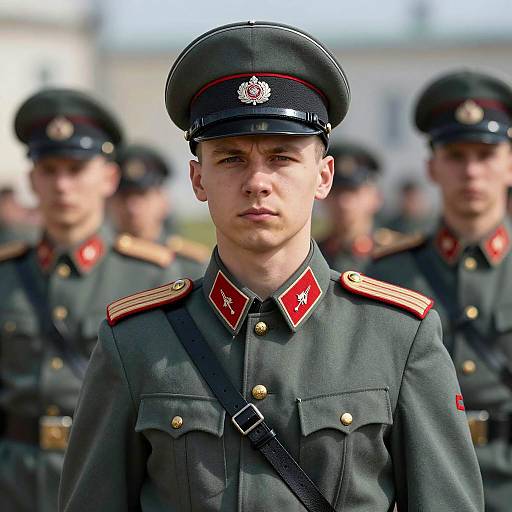 Photorealistic Portrait of Young Soldier