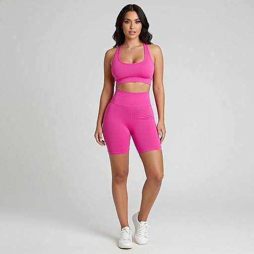 Sporty Chic Woman in Hot Pink