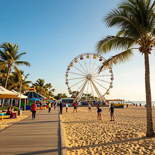 Tropical Beach Megawheel Panorama