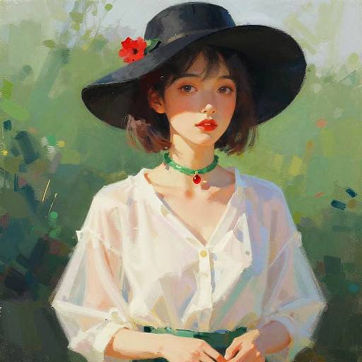 Vibrant Digital Portrait of Woman