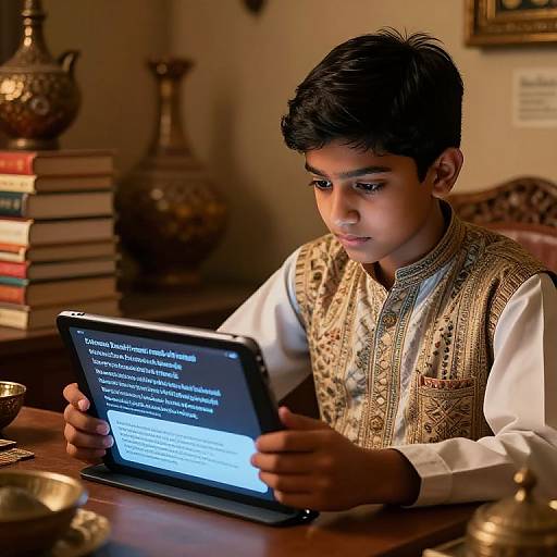 Young Student Generating AI Prompts