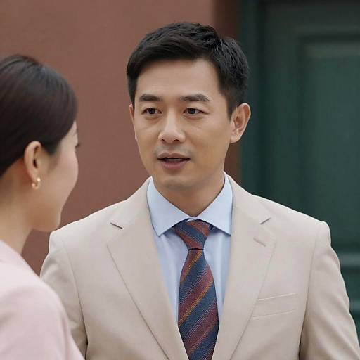 Close-Up of a Conversing Couple